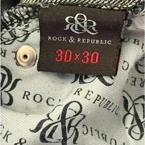 Rock & Republic Rebellion Denim Jeans Size 30X30 - Picture 5 of 10